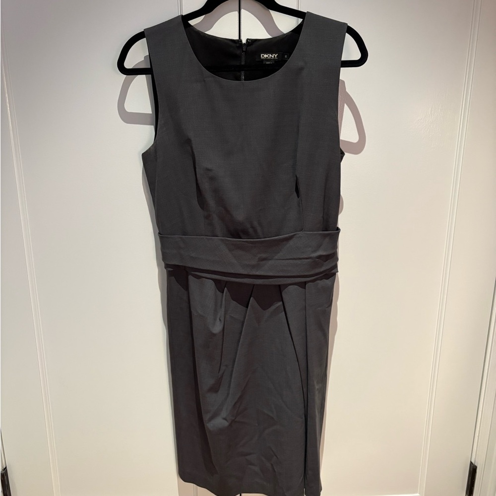 DKNY Charcoal Midi Dress